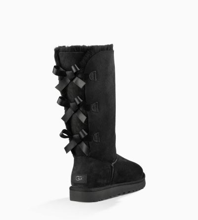 UGG Bailey Bow Tall II Womens Classic Boots Black - AU 536BO